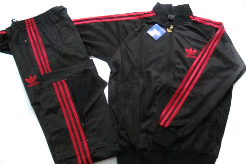 black and red adidas suit
