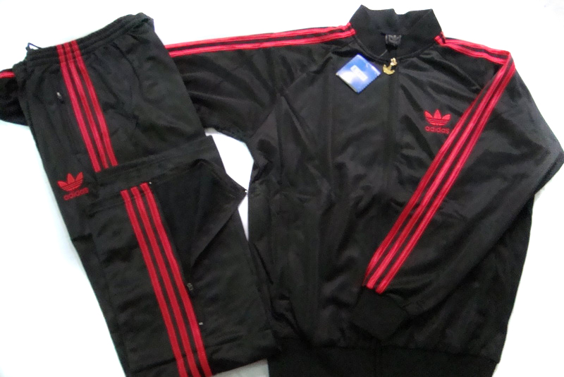 black red adidas tracksuit